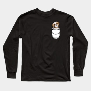 Funny Shih Tzu Pocket Dog Long Sleeve T-Shirt